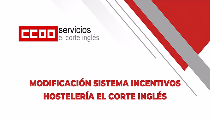 Modificación Sistema Incentivos colectivo Hostelería
