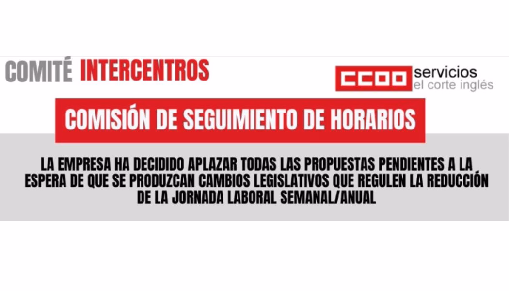 COMISIÓN DE SEGUIMIENTO DE HORARIOS: REUNIÓN DEL 25 DE JUNIO DE 2024