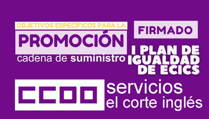 OBJETIVOS PARA LA PROMOCIÓN: I PLAN DE IGUALDAD DE ECICS