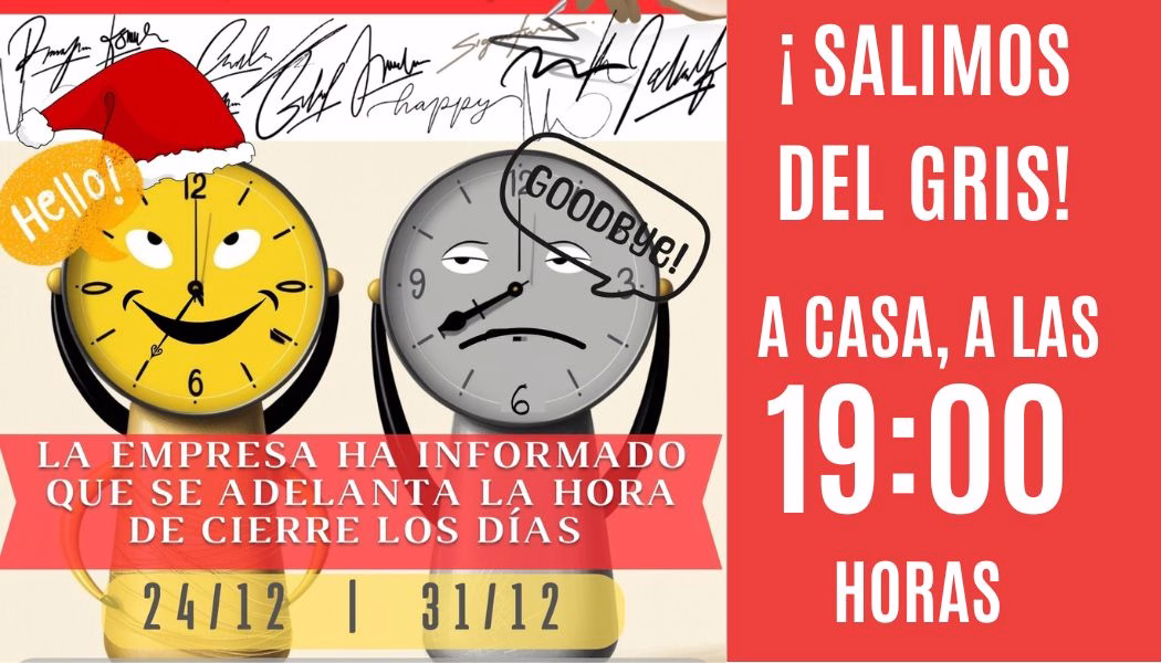 ¡ SALIMOS DEL GRIS ! EN NOCHEBUENA Y NOCHEVIEJA, A LAS 19:00 H A CASA
