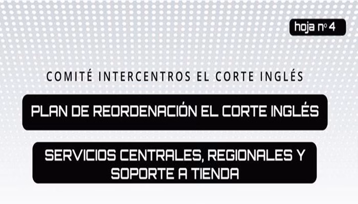 Plan de Reordenación ECI: Servicios Centrales, Regionales y Soporte a Tienda (Cuarta Reunión)