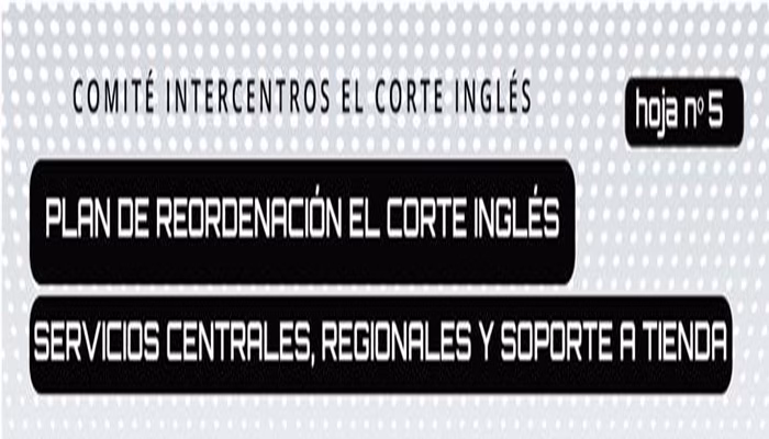Plan de Reordenación ECI: Servicios Centrales, Regionales y Soporte a Tienda (Quinta Reunión)