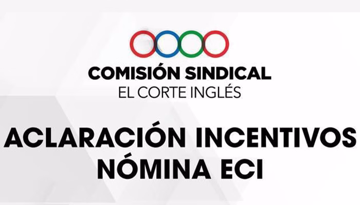 Aclaración Incentivos Nómina ECI