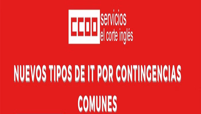 Nuevos tipos de IT por Contingencias Comunes