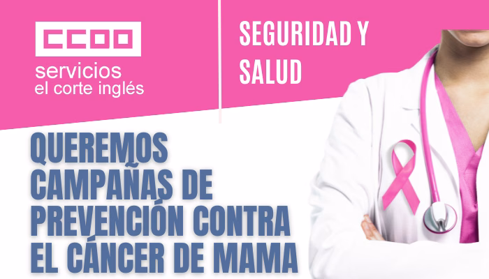 QUEREMOS CAMPAÑAS DE PREVENCIÓN PARA EL CÁNCER DE MAMA