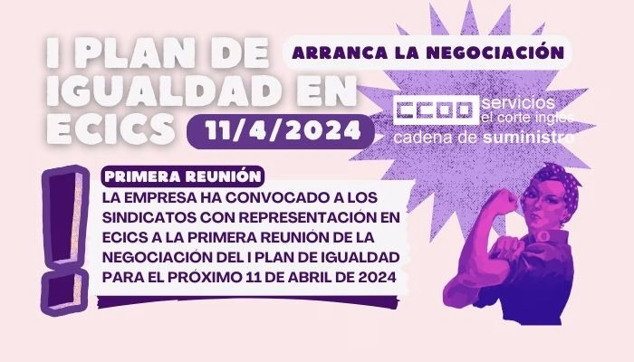 ARRANCA LA NEGOCIACIÓN DEL I PLAN DE IGUALDAD ECICS